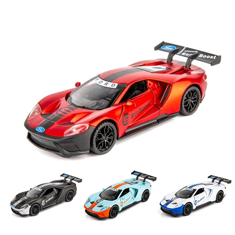 Carro De Brinquedo, Ford Gt Le Mans V8 Race Car, Veículos Miniatura De  Liga, Com Luz E Som, Brinquedo Infantil, 1:32 - Trilhos Para Carros E  Bicicletas - AliExpress