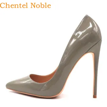 

2020 Chentel Patent Leather Women High Heels Shoes Woman Lady Party Pumps Wedding Shoes Stiletto Zapatos De Mujer Big Size