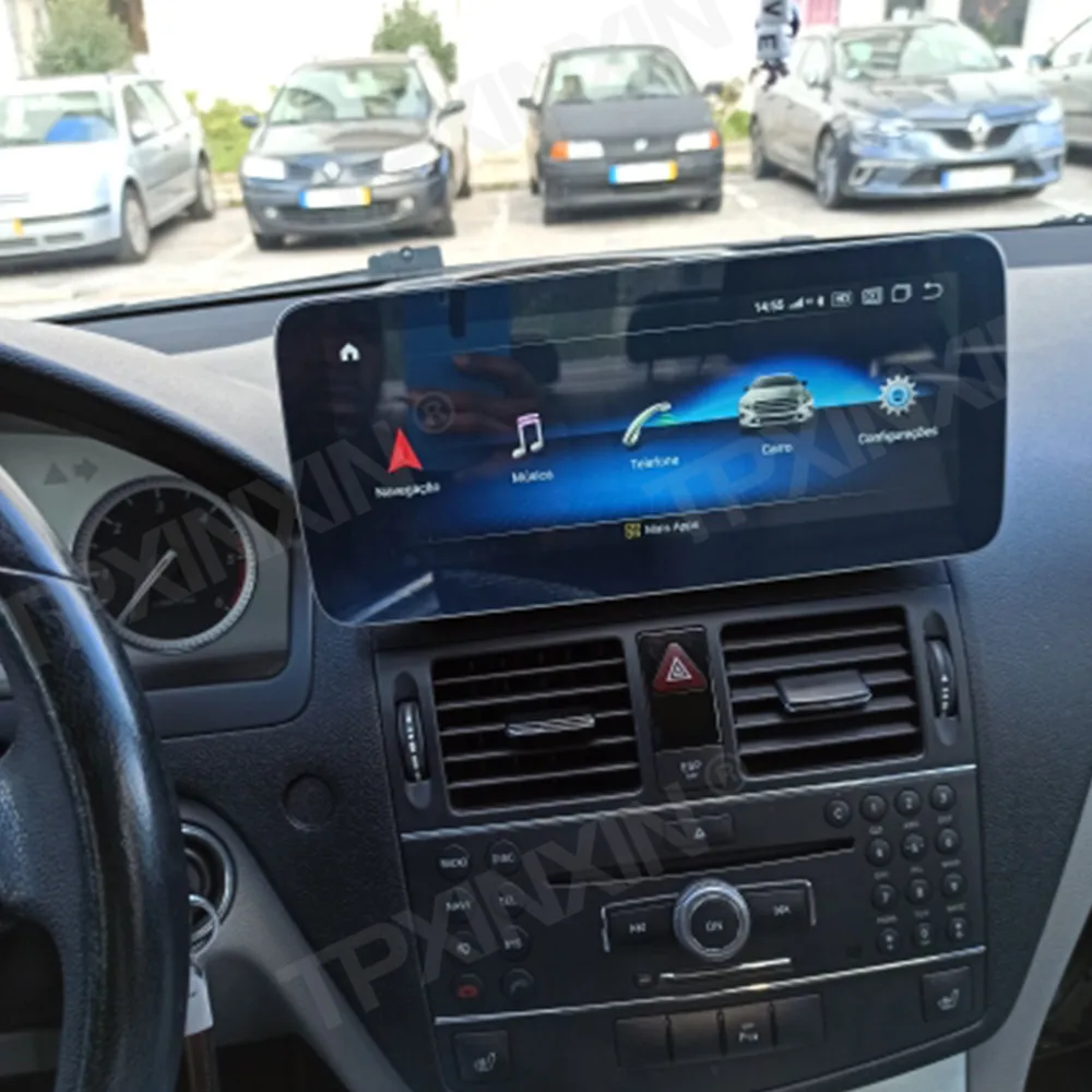 12.5inch Android 8G+128G 4G LTE Car GPS Navigation Multimedia Player For Mercedes Benz C CLASS W204 2007-2010 Wireless Carplay