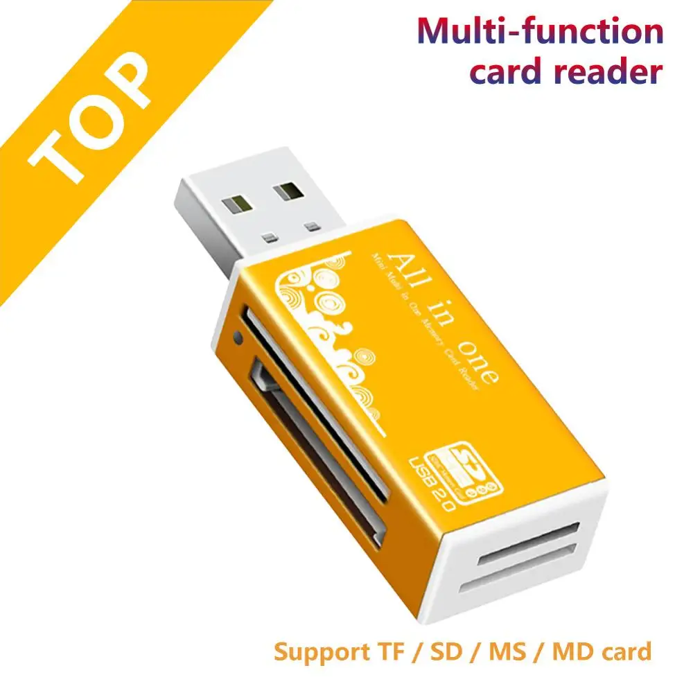 Все в одном кардридер USB 2 0 SD адаптер Поддержка TF CF Mini SDHC MMC MS|Картридеры| |