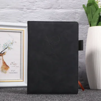 

1Pc Fasshion A5 Business Office Notebook PU Retro Notepad Exercise Book for Office School (Black)