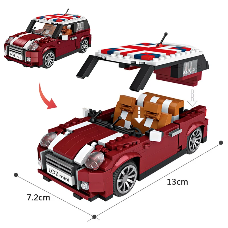 Technic Мини Строительные блоки автомобиль Assemable Развивающие игрушки для детей Creatored полицейский грузовик автомобиль Кирпичи Игрушки