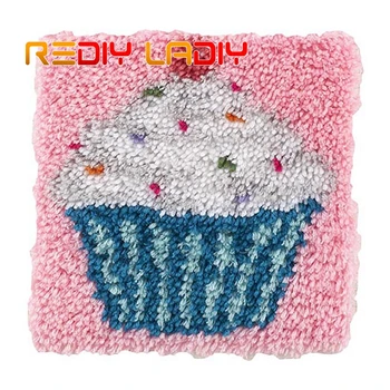 

Latch Hook Rug Ice Cream Mat Crocheting Carpet Rug 100% Acrylic Yarn Sofa Cushion Mat Crochet Tapestry DIY Carpet Arts & Crafts