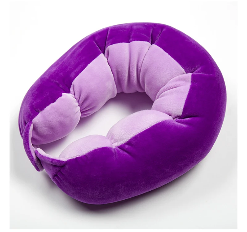 purple Новинка, мультяшная u-образная подушка для шеи, u-образная Подушка, шейный мягкий хлопок, с ворсом, Симпатичный Самолет, дорожная подушка для шеи, для сна - Цвет: purple