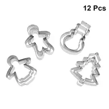 12 шт., рождественские формы для печенья, нержавеющая сталь, пряники для мальчиков, инструменты для выпечки печенья, набор для выпечки, рождественские, домашние, вечерние