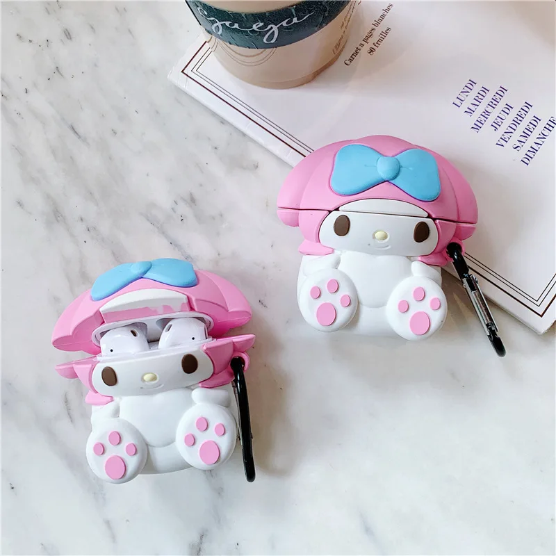 3D Melody силиконовый чехол для AirPods 2 милый защитный чехол Bluetooth чехол для наушников Аксессуары для AirPods с брелком