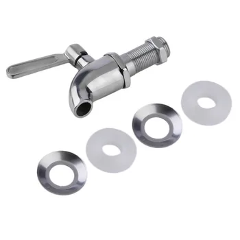 

Durable Stainless Steel Beverage Drink Dispenser Wine Barrel Spigot Faucet Tap For Home Bathroom Kitchen