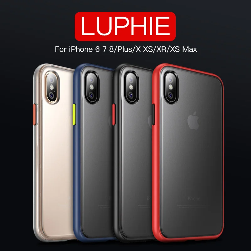 Роскошный чехол LUPHIE для телефона iPhone Xr Xs Max X 7 8 6s 6 Plus ударопрочный чехол противоударный мягкий бампер чехол для мобильного телефона Fundas