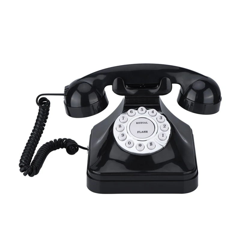Vintage Telephone Multi Function Plastic Home Telephone Retro Antique Phone Wired Landline Phone Office Home Telephone Desk Deco