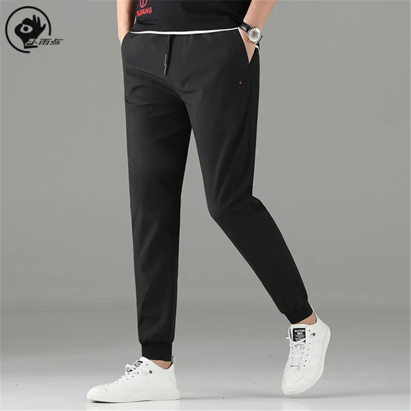 

Little Rain 2020 Summer Men's Hip Hop Pants Trousers Thin Breathable Lightweight Joggers Men Small Feet Male Pencil Pants