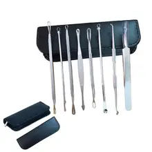 8 шт./компл. очиститель черных точек прыщей иглы Пинцет Набор для удаления гелевого Нержавеющая сталь лица Удаление прыщей инструмент для удаления угрей уход за кожей лица Уход за кожей