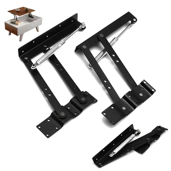 

2pcs Folding Spring Tea Table Hinge Furniture Lift Up Top Mechanism Hardware Lifting Rack Shelf For Coffee Computer Table