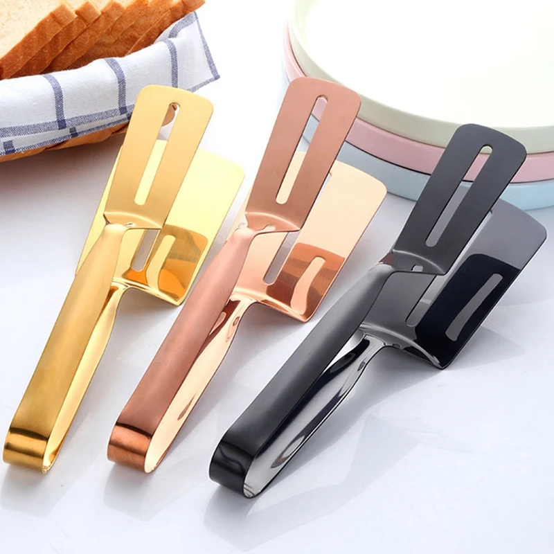 Best Multi-Function Rose Gold Food Clip Steak Bread Clip Barbecue Accessories Kitchen Tongs Solid 304 Stainless Steel Food Cooki