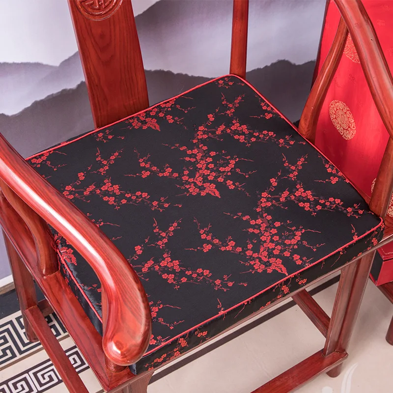 Golden Printed Chinese Style Sponge Cushion Dining Chair Seat Cushions Buttock Mat Pad For Home Decor Soft Sitting Pad 8 Sizes 2