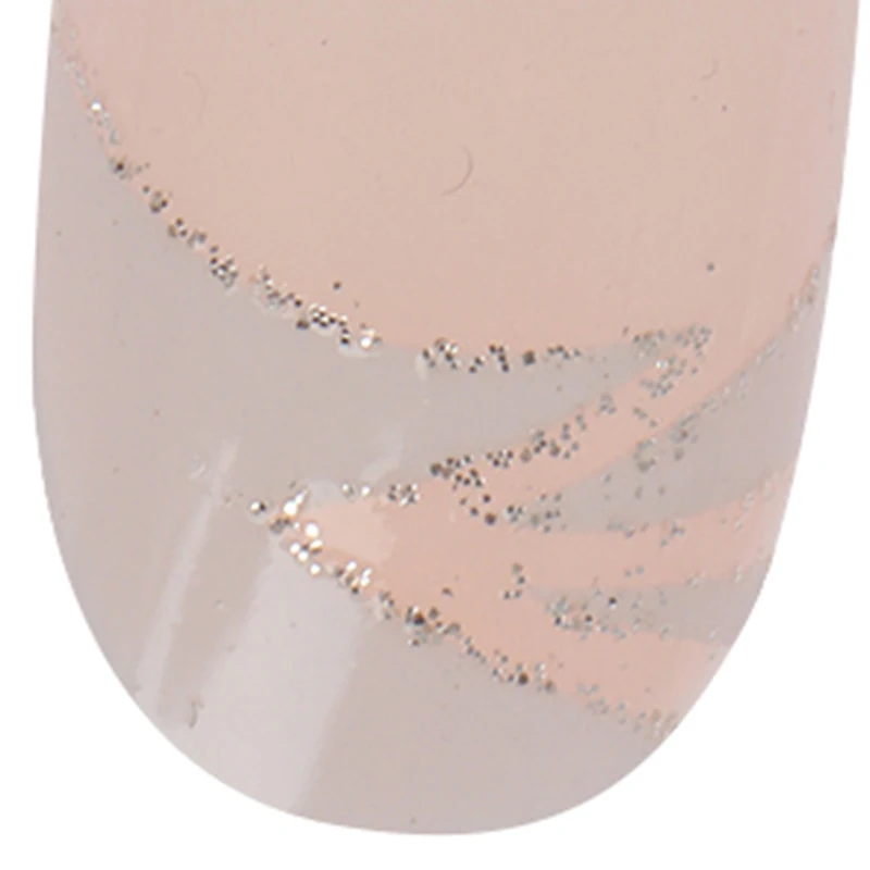 24pcs Shining Rhinestone Wedding False Nails Transparent Glitter Gems Flower Long Artificial Nail Full Tips False Nail