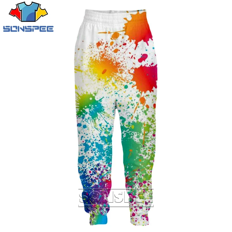

2019 Casual Sweatpants Trousers SONSPEE 3D Print Men Women Loose Unisex Streetwear Beam Foot Joggers Paint Art Printed Pants