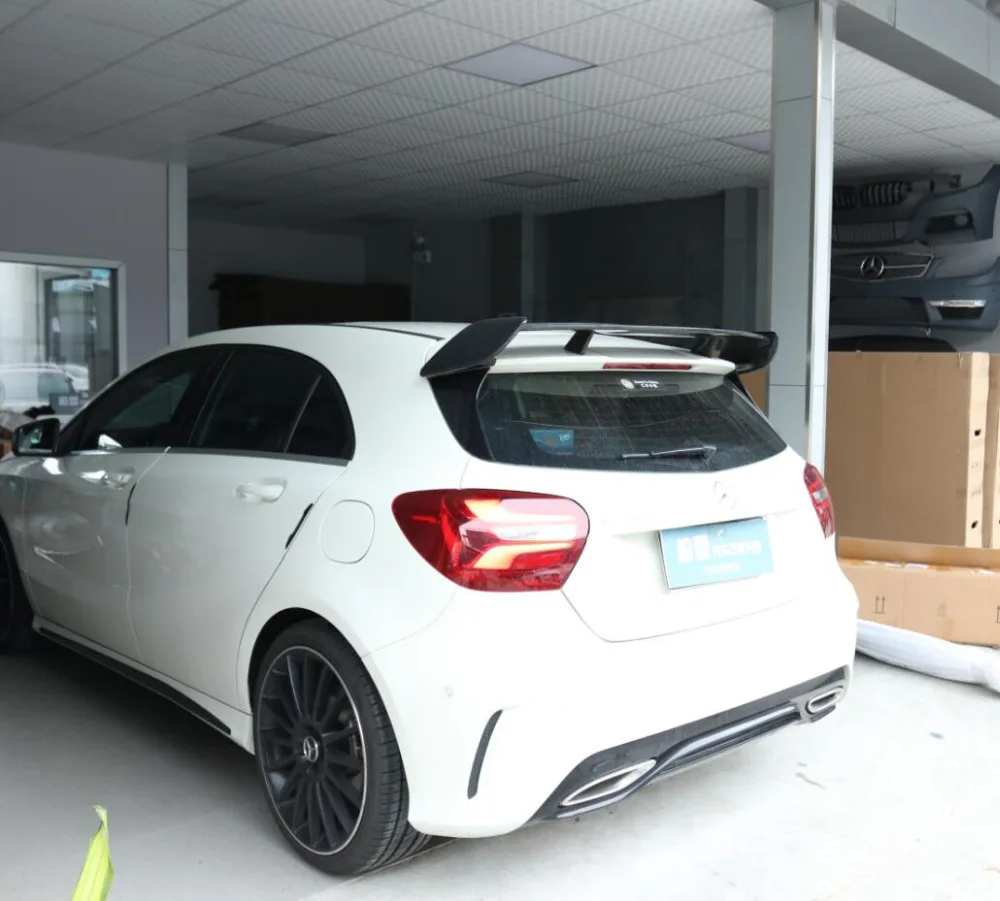 Углеродное волокно заднее крыло багажника выступ Спойлеры подходит для Mercedes-Benz A-Class W176 A180 A200 A260 A45 AMG 2013