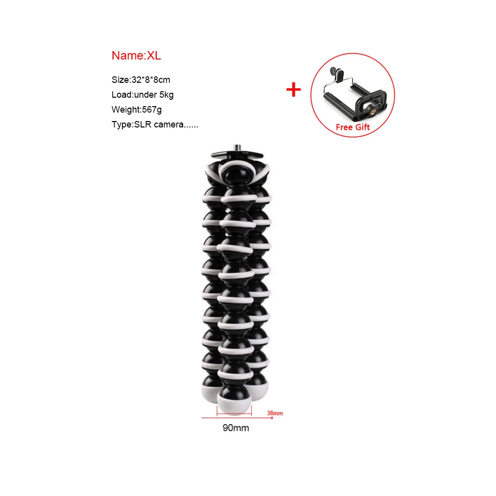 XL Size Octopus мини штатив кронштейн Портативный Гибкий смартфон клип держатель камера стент смартфон штативы Складной Настольный - Цвет: XL Size
