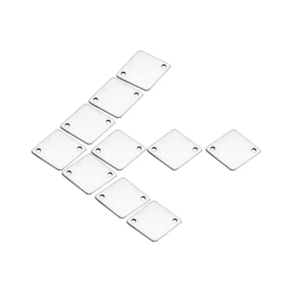 100pcs Smooth Surface Stainless Steel Rhombus Stamping Blank Tag Links For Jewelry Making Neckalce Connectors DIY | Украшения и