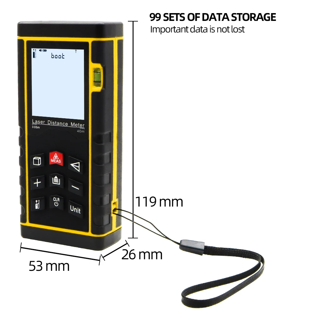 40 m/100m Laser Meter Digital Laser Rangefinder Distance Tester Tape Finder Distance Measure Device 40%OFF