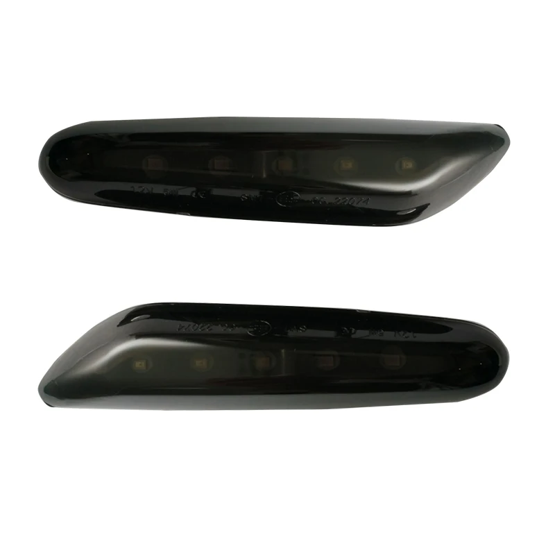 Пара поворотов сигнальный светильник светодиодный боковой маркер указатель поворота мигалка лампа сигнальная лампа для BMW E90 E91 E92 E46 E60 E81 E82 E83 E88 E87 - Испускаемый цвет: Black