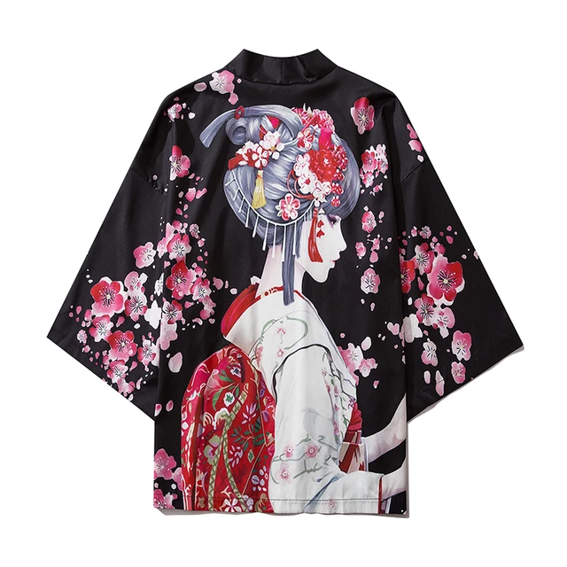Bebovizi Japanese Style Cat Samurai Kimono Streetwear Men Women Cardigan Japan Harajuku Anime Robe Anime Clothes 2020 Summer 6029