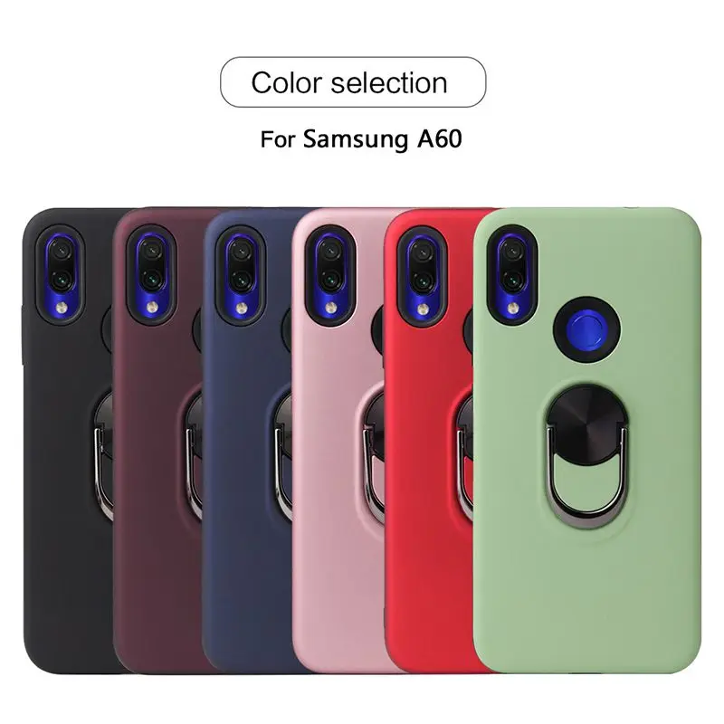 Для samsung A80 простое два в одном крепление в виде кольца на палец чехол для samsung GALAXY A10E A20E A50 A60 A70 чистый цвет антипадающий чехол