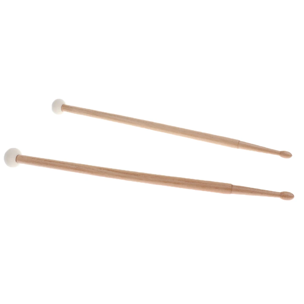 1 пара клена двусторонний деревянный молоток головка Cymbal Gong молоток барабанный набор палочек