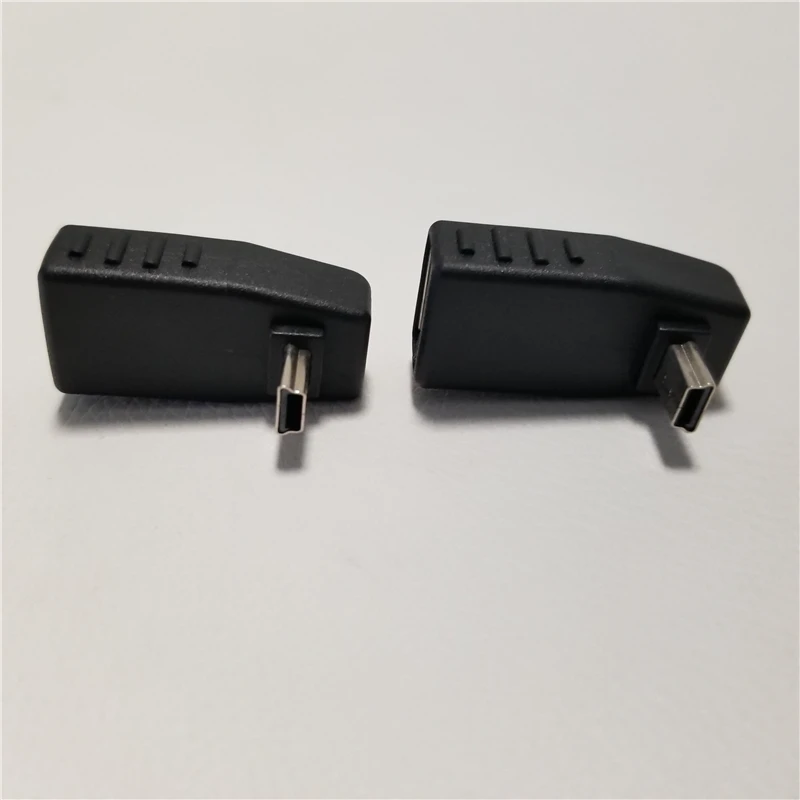 1 пара USB вверх вниз 90 градусов правый угол мини B папа к A Женский OTG адаптер разъем