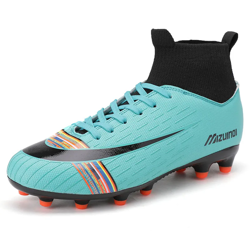 Обувь для футбола для мужской, Футбол Детские комнатные туфли на резиновой подошве для дерна, Спайк Superfly мини удобные Водонепроницаемый; новейшая модель; большие размеры 35-45 - Цвет: blue 806