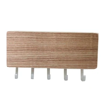 

Hook Storage Rack Wall Mounted Wooden Key Hanger Hallway Storage Box Door Back Storage Rack Organizer