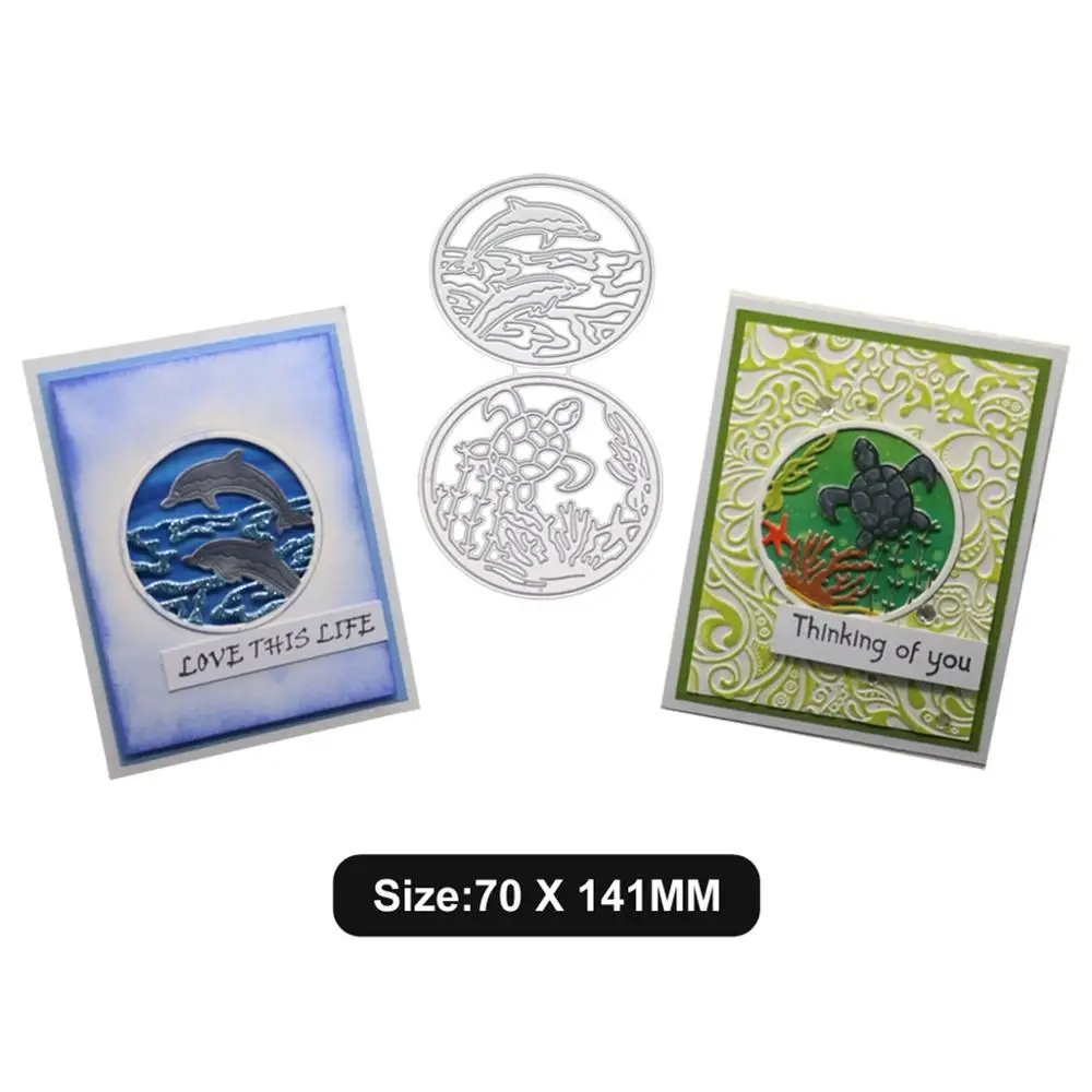 

Dolphin Turtle Dies For Card Making,URYKE Metal Die Cuts Die Cut for DIY Embossing Stencil Scrapbooking Birthday Decor New 2020