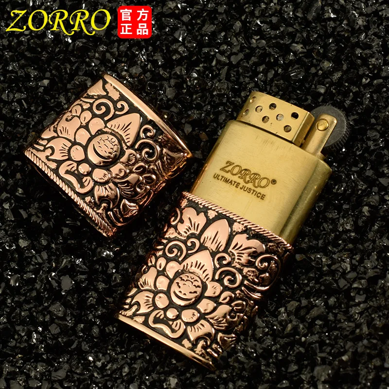 ZORRO 531 модель серии ветер травления процесс Чистый медный щит машина ZORRO керосиновая зажигалка