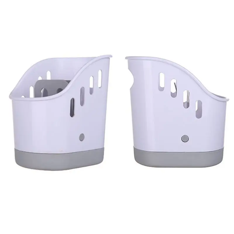 Top Sponge Holder Kitchen Sink Caddy with 3 Compartments and Sanitary Drainer Non-Slip Base Flexible Safe ABS Material Sink Orga
