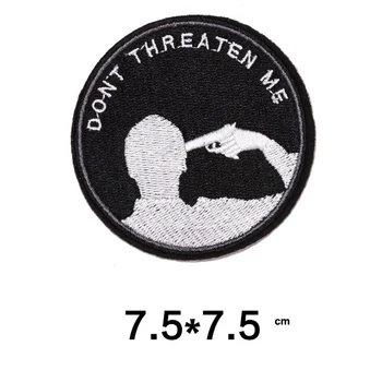

Music embroidered patches Don't threaten me with a good time DIY patches for clothes