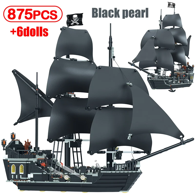 875PCS-Legoinglys-Figures-Building-Blocks-Toys-For-The-Black-Pearl-Ship-War-Ships-Toys-for-Girls