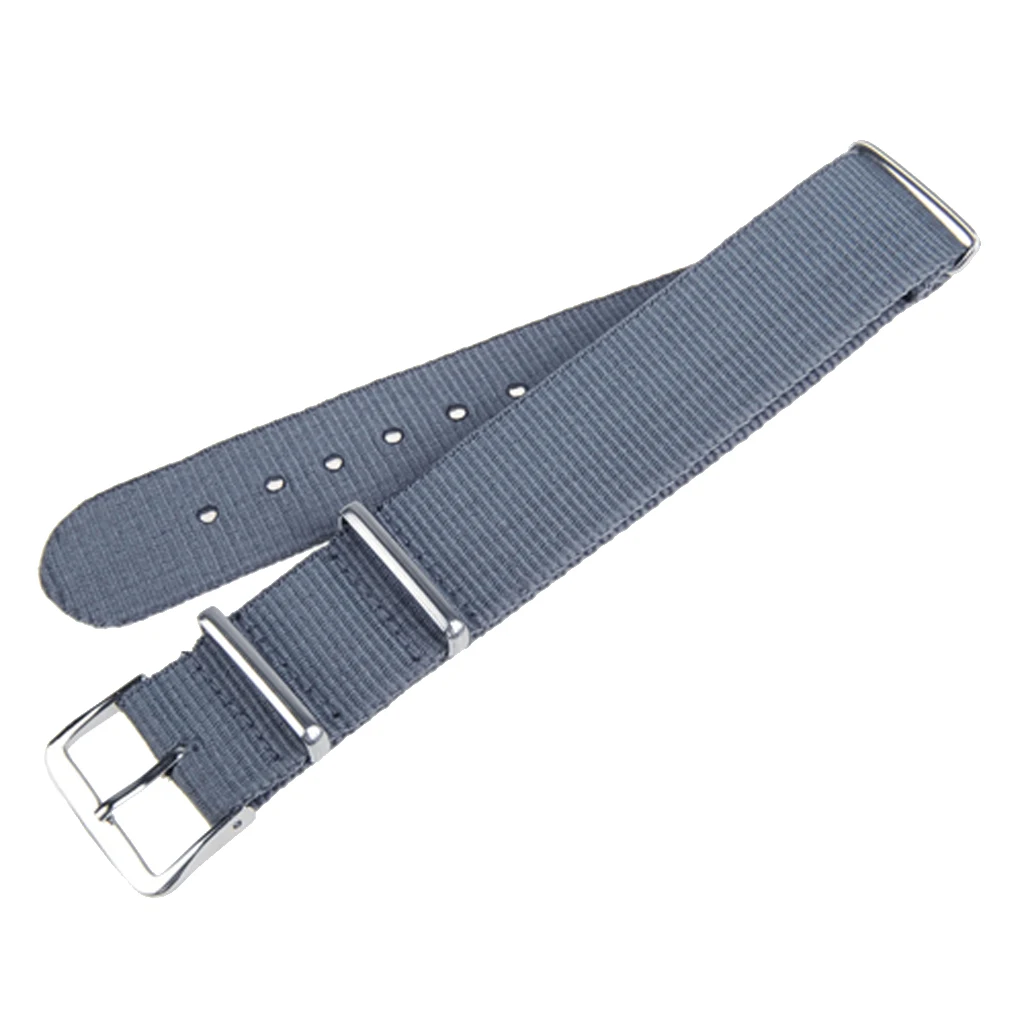 

Nylon Military Style Metal Buckle Watch Band Strap 20mm Adjustable
