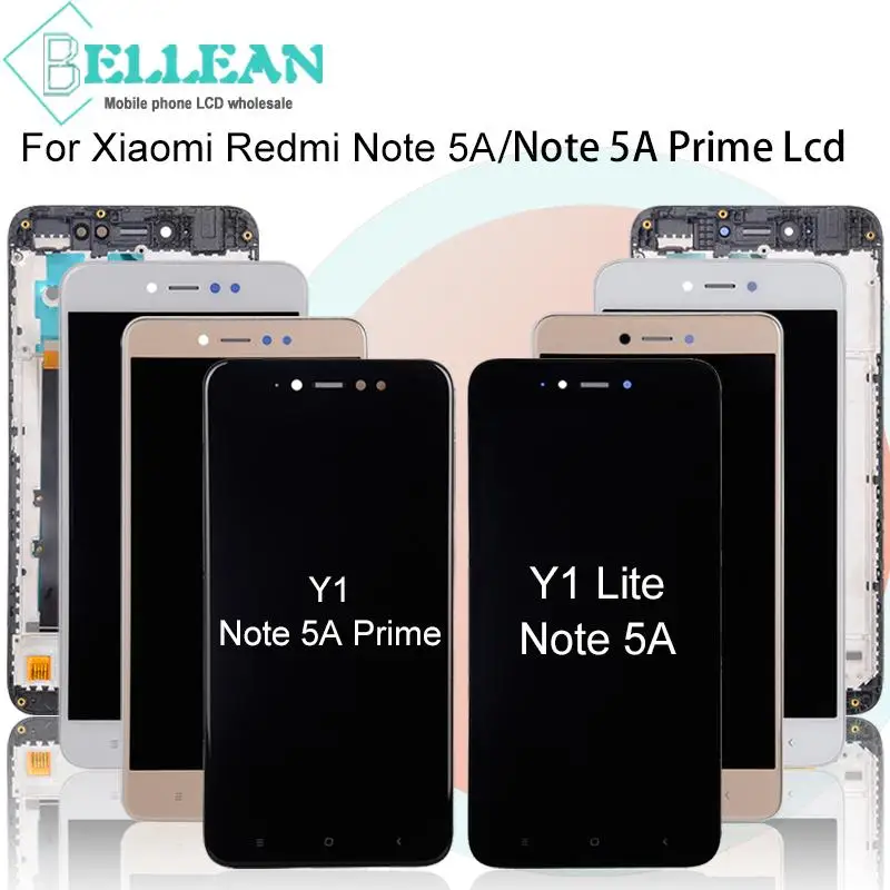 Catteny Note 5A lcd для Xiaomi Redmi Примечание 5A Prime display Y1 lcd кодирующий преобразователь сенсорного экрана в сборе Y1 Lite дисплей с рамкой