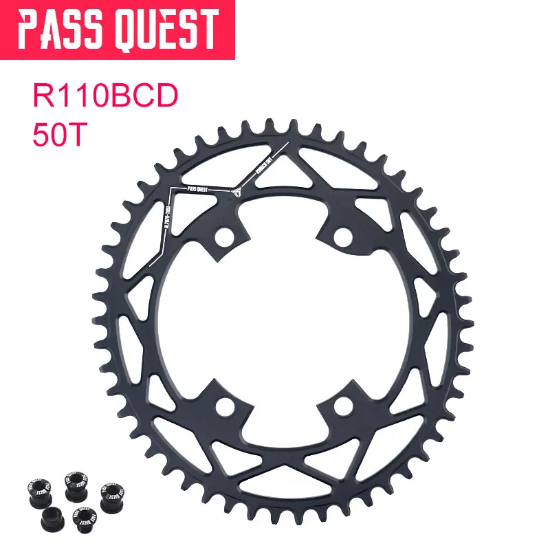 Pass Quest R110/4BCD 110BCD Овальный дорожный велосипед 42 т 52 T узкая широкая цепь из колец