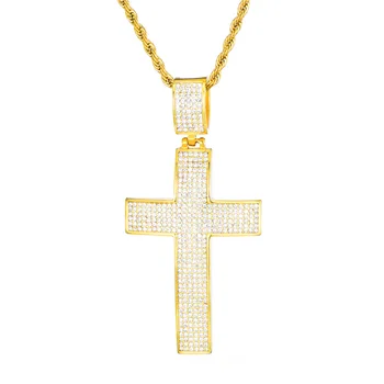 

Hip-hop Classic Cross Insert Drill New Titanium Steel Jewelry