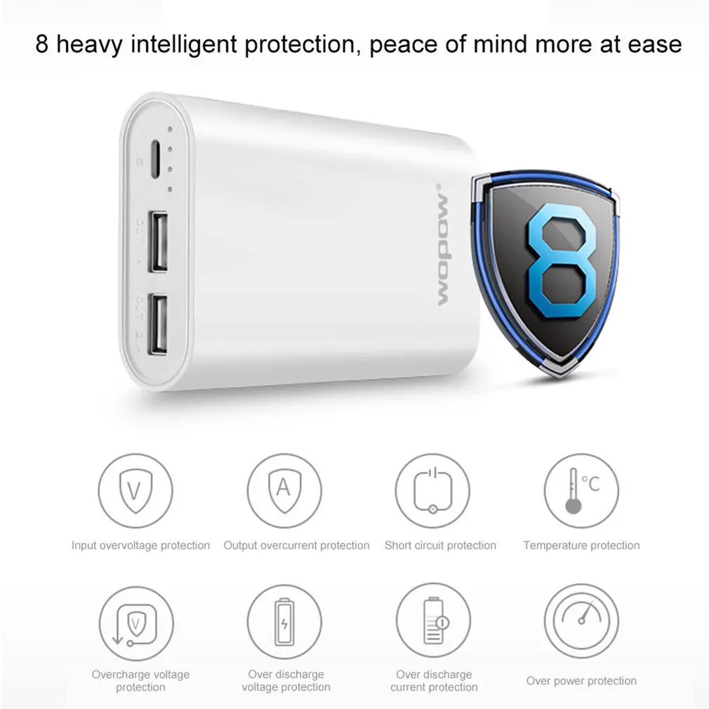 Обновленный 10000+ мАч Быстрая зарядка мобильный PowerP10plus двойной USB выход портативный внешний аккумулятор с светодиодный светильник индикатор