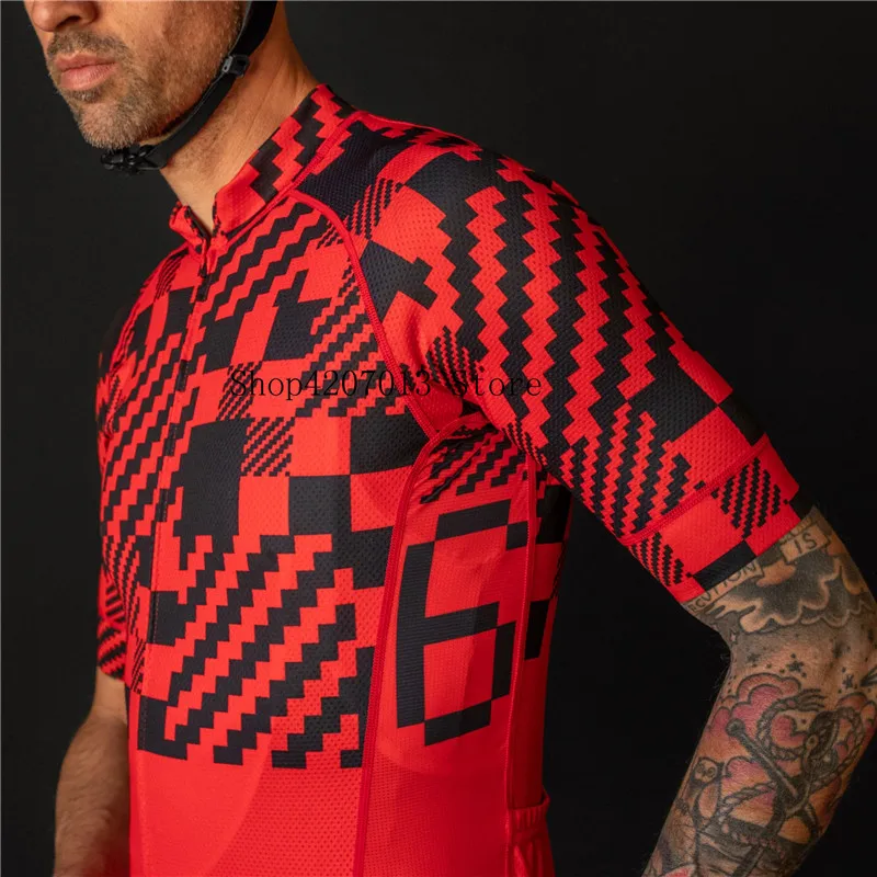 Двойной SIX 6 PRO TEAM AERO RED retro Велоспорт Джерси короткий рукав Экипировка