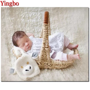 

5D diy Diamond Painting sleeping Baby angel 3d Cross Stitch Full diamond embroidery Icon Mosaic patterns beaded embroidery kits
