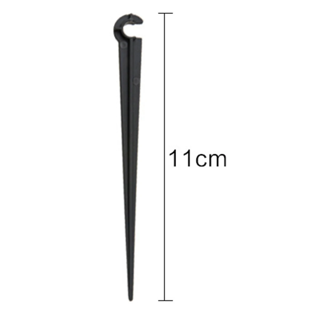 50pcs/set C" Fixed Shape Industrial Manual Watering Kits Garden Irrigation Plastic Stems Support Drip Tube Hose Bracket Flower