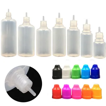 

50pcs 10ml Empty Liquid Needle Bottle Soft PE Material Eliquid Vape juice Dropper Bottle with Childproof Cap