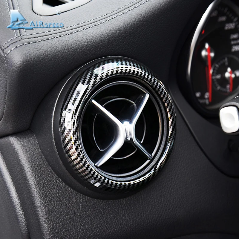 Скорость полета 5 шт. для Mercedes Benz A класс GLA CLA 200 220 180 250 аксессуары из углеродного волокна ABS Кондиционер Вентиляционное выходное кольцо отделка