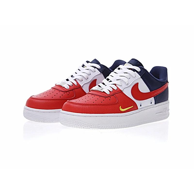 И аутентичный с Nike Air Force 1 Low мини Swoosh Для Мужчин's Скейтбординг обувь Спорт на открытом воздухе кроссовки Новое поступление 823511-601 - Цвет: 823511-601