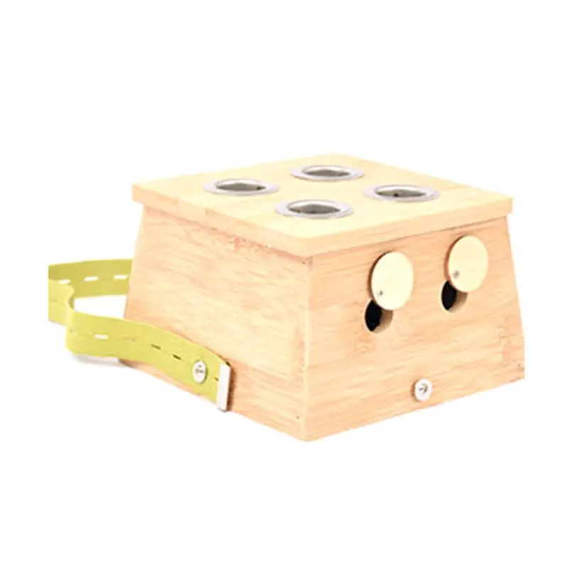 4 отверстия мокса палочка держатель Bamboo прижигание коробка акупунктурный массаж инструмент дропшиппинг