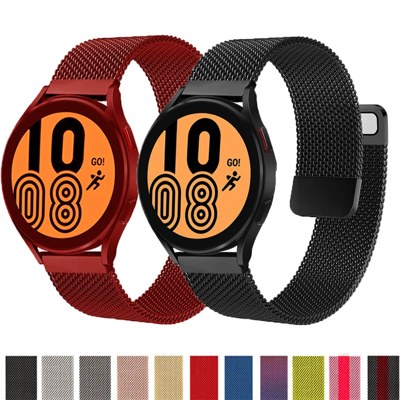 Ремешок для Samsung Galaxy wacth 4/Classic/3/Active 2/46 мм/42 мм магнитный браслет Gear S3 Frontier Huawei GT/2/Pro 20