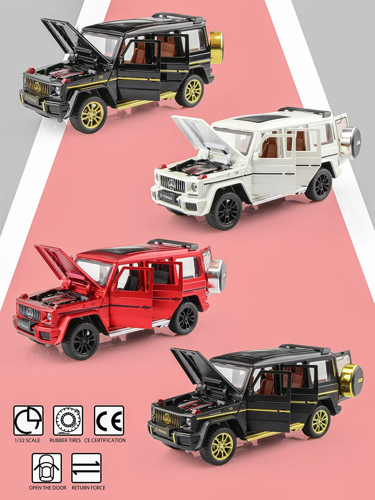 Детская Игрушечная модель автомобиля из сплава 1:32 AMG G63 внедорожник чечжи